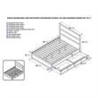 AFI NoHo Wood Twin XL Bed with Footboard and 2 Drawers in Walnut