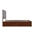 AFI NoHo Wood Queen Bed with Footboard and 2 Drawers in Walnut
