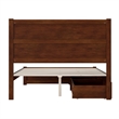 AFI NoHo Wood Queen Bed with Footboard and 2 Drawers in Walnut