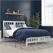 AFI Tahoe Solid Wood Full Platform Bed with Footboard in White