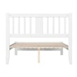 AFI Tahoe Solid Wood Full Platform Bed with Footboard in White