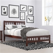 AFI Tahoe Contemporary Wood Full Platform Bed with Footboard in Walnut