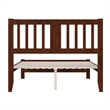 AFI Tahoe Contemporary Wood Full Platform Bed with Footboard in Walnut