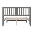 AFI Tahoe Solid Wood Queen Platform Bed with Footboard in Grey