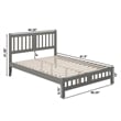 AFI Tahoe Solid Wood Queen Platform Bed with Footboard in Grey