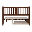 AFI Tahoe Wood Queen Platform Bed with Footboard and Twin XL Trundle in Walnut