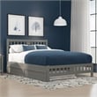 AFI Tahoe Wood Queen Platform Bed with Footboard and Twin XL Trundle in Grey