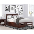 AFI Tahoe Wood Full Platform Bed with Footboard and 2 Drawers in Walnut