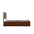 AFI Tahoe Wood Full Platform Bed with Footboard and 2 Drawers in Walnut