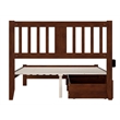 AFI Tahoe Wood Full Platform Bed with Footboard and 2 Drawers in Walnut
