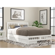 AFI Tahoe Wood Queen Platform Bed with Footboard and 2 Drawers in White