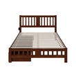 AFI Tahoe Wood Queen Platform Bed with Footboard and 2 Drawers in Walnut