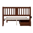 AFI Tahoe Wood Queen Platform Bed with Footboard and 2 Drawers in Walnut