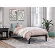 AFI Colorado Solid Wood Twin Platform Bed with USB Charging Station in Espresso
