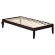 AFI Colorado Solid Wood Twin Platform Bed with USB Charging Station in Espresso