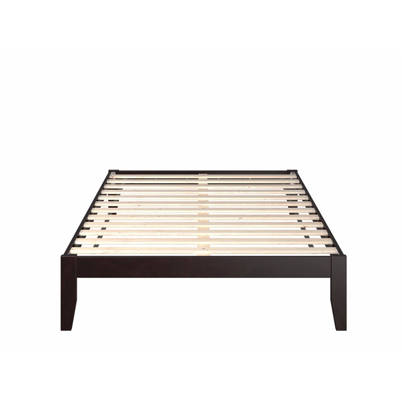 AFI Colorado Modern Solid Wood Full Bed with USB Charging Station  in Espresso