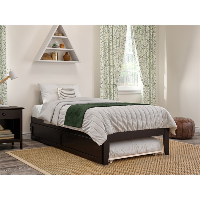 AFI Colorado Wood Twin XL Bed with Twin XL Trundle in Espresso