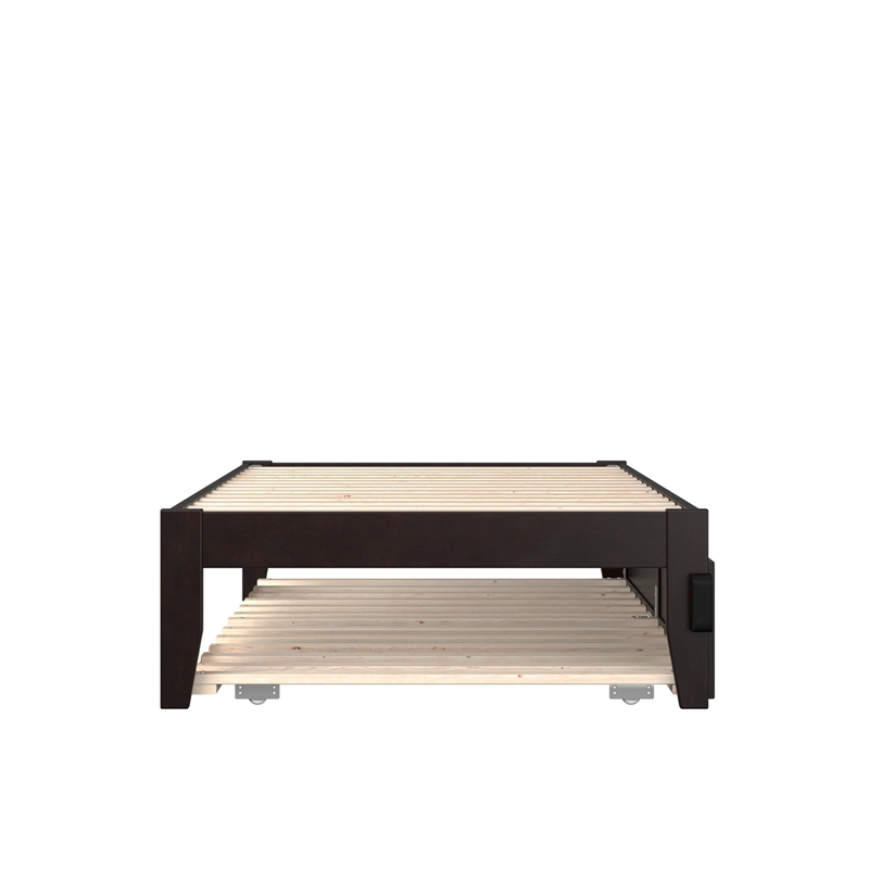 AFI Colorado Wood Twin XL Bed with Twin XL Trundle in Espresso