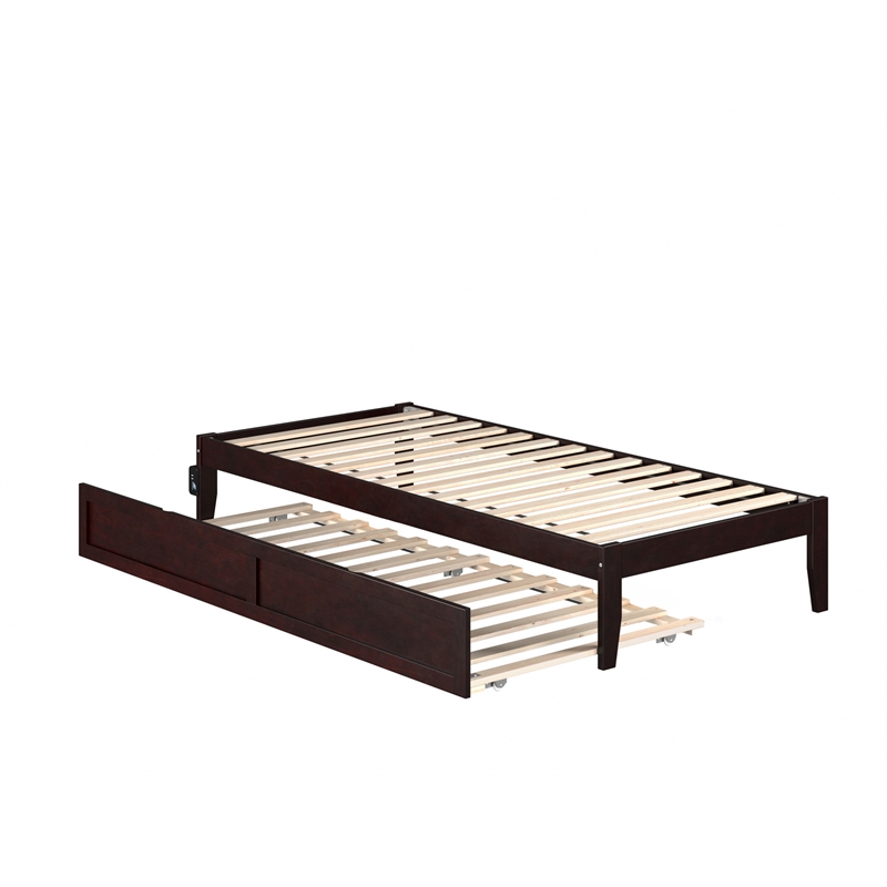 AFI Colorado Wood Twin XL Bed with Twin XL Trundle in Espresso