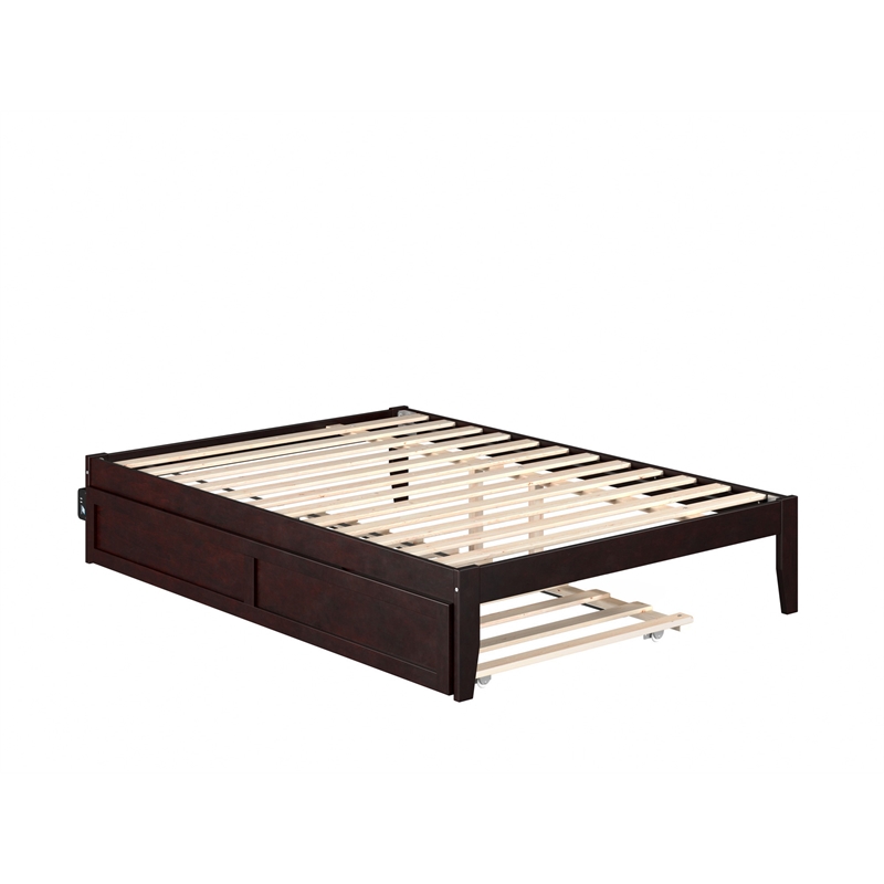 AFI Colorado Modern Wood Full Bed with Twin Trundle in Espresso