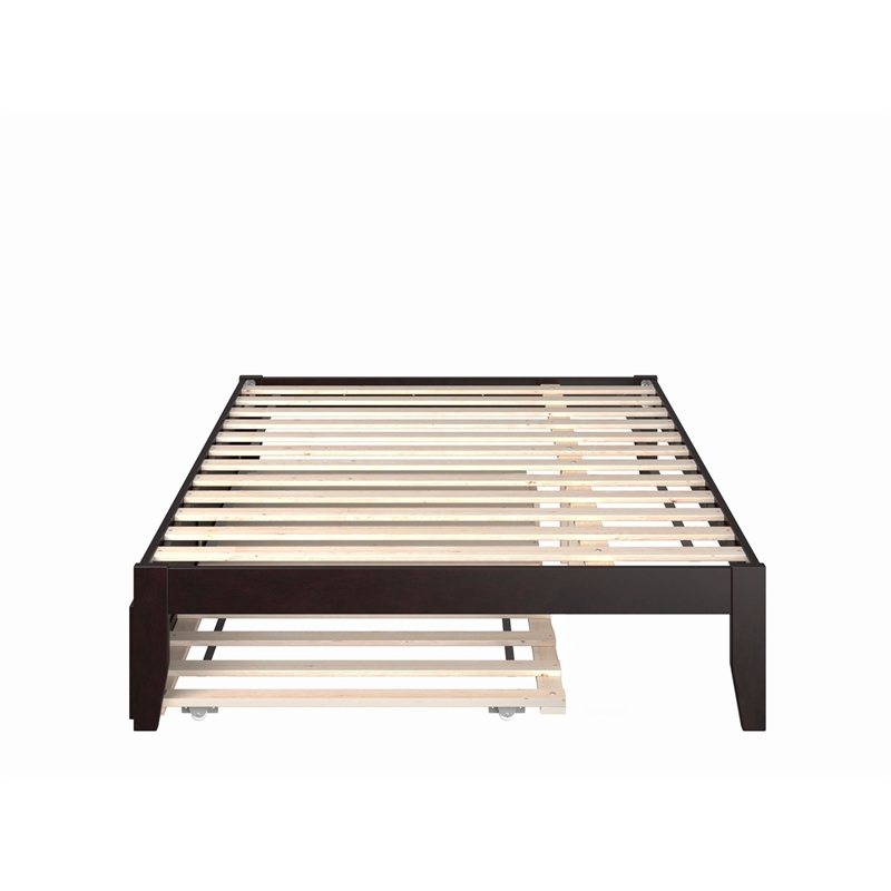 AFI Colorado Modern Wood Full Bed with Twin Trundle in Espresso