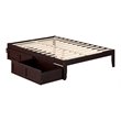 AFI Colorado Modern Wood Full Bed with 2 Drawers in Espresso