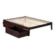 AFI Colorado Modern Wood Queen Bed with 2 Drawers in Espresso
