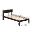 AFI Boston Modern Solid Wood Twin XL Platform Bed in Espresso