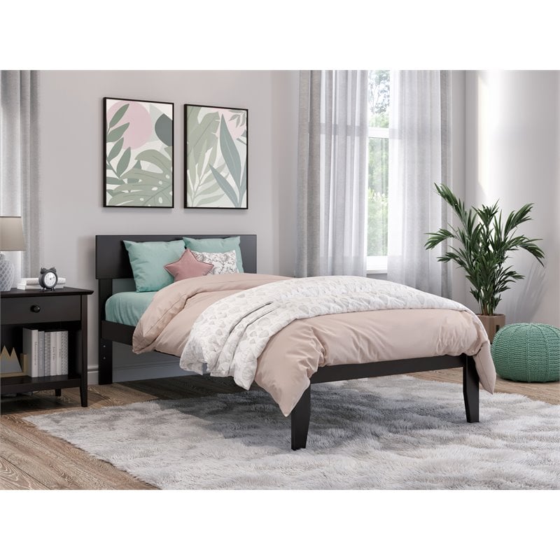 AFI Boston Modern Solid Wood Twin Size Platform Bed in Espresso