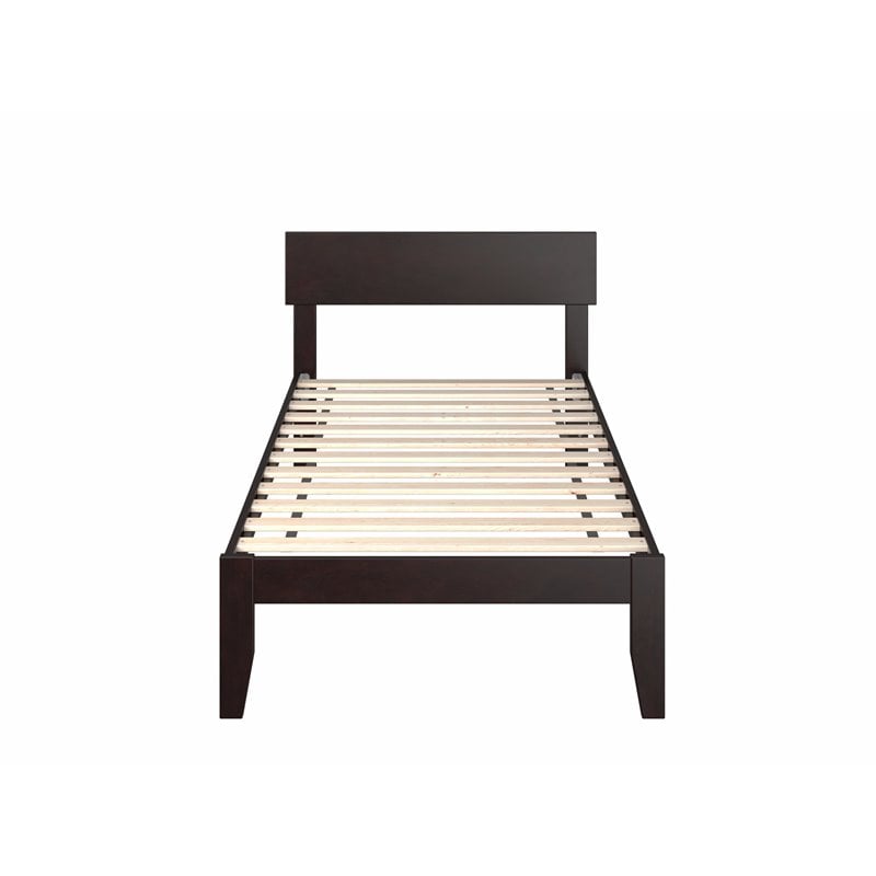 AFI Boston Modern Solid Wood Twin Size Platform Bed in Espresso