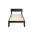 AFI Boston Modern Solid Wood Twin Size Platform Bed in Espresso