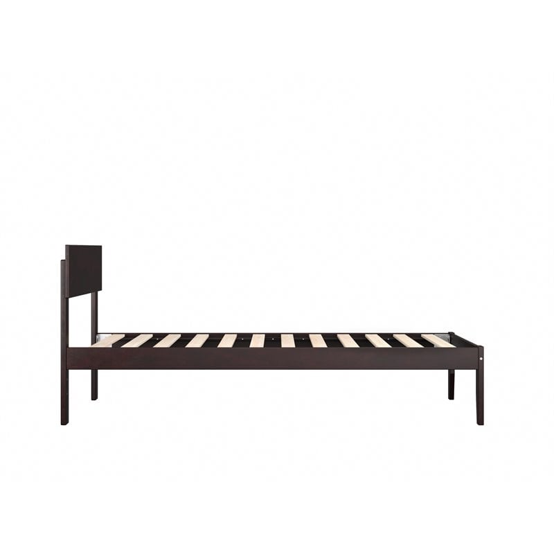 AFI Boston Modern Solid Wood Twin Size Platform Bed in Espresso