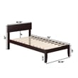 AFI Boston Modern Solid Wood Twin Size Platform Bed in Espresso