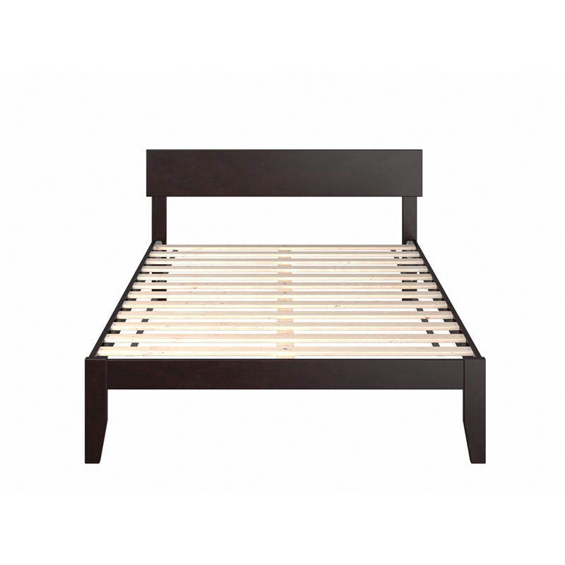 AFI Boston Solid Wood Full Size Platform Bed in Espresso Brown