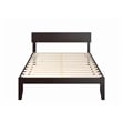 AFI Boston Solid Wood Full Size Platform Bed in Espresso Brown
