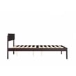 AFI Boston Solid Wood Full Size Platform Bed in Espresso Brown