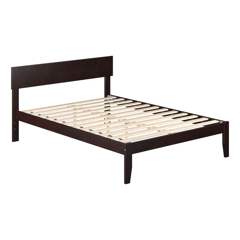 AFI Boston Solid Wood Full Size Platform Bed in Espresso Brown