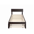 AFI Boston Solid Wood Twin XL Bed with Twin XL Trundle in Espresso