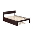 AFI Boston Modern Wood Full Bed with Twin Trundle in Espresso