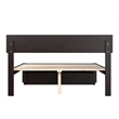 AFI Boston Modern Wood Full Bed with Foot Drawer in Espresso
