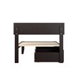 AFI Boston Modern Solid Wood Twin Bed with 2 Storage Drawers in Espresso