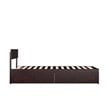 AFI Boston Wood Twin Extra Long Bed with 2 Drawers in Espresso