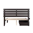 AFI Oxford Modern Wood Queen Platform Bed with 2 Drawers in Espresso