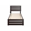 AFI Oxford Modern Wood Twin Bed with Footboard with USB Charger in Espresso