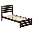 AFI Oxford Modern Wood Twin Bed with Footboard with USB Charger in Espresso