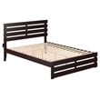 AFI Oxford Solid Wood Queen Bed with Footboard and USB Charger in Espresso