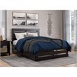 AFI Oxford Wood Full Bed with Footboard and Twin Trundle in Espresso