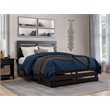 AFI Oxford Wood Full Bed with Footboard and 2 Drawers in Espresso