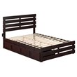 AFI Oxford Wood Full Bed with Footboard and 2 Drawers in Espresso