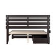 AFI Oxford Wood Queen Bed with Footboard and Drawers in Espresso